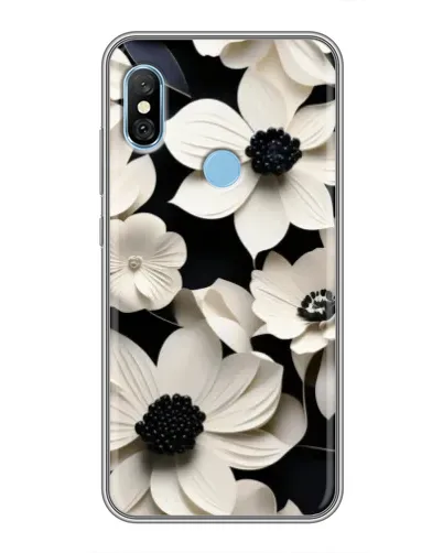 Чехол для Xiaomi Redmi 6 pro с картинкой «Объемные белые цветы» Чехол для Xiaomi Redmi 6 pro с картинкой «Объемные белые цветы»