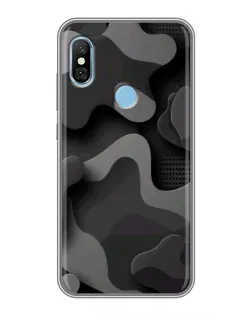 Чехол для Xiaomi Redmi 6 pro с картинкой «Темный абстрактный камуфляж»