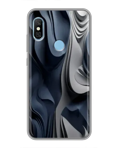 Чехол для Xiaomi Redmi 6 pro с картинкой «Объемные синие складки» Чехол для Xiaomi Redmi 6 pro с картинкой «Объемные синие складки»