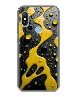Чехол для Xiaomi Redmi 6 pro с картинкой «Жидкое желтое золото»