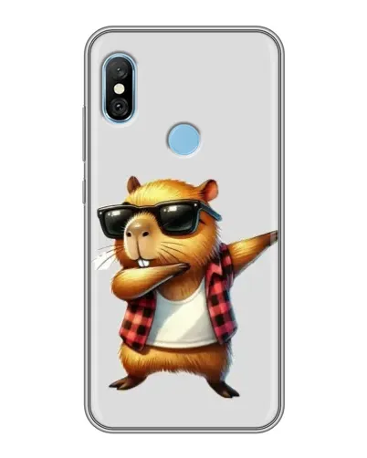 Чехол для Xiaomi Redmi 6 pro с картинкой «Капибара рэпер даб» Чехол для Xiaomi Redmi 6 pro с картинкой «Капибара рэпер даб»