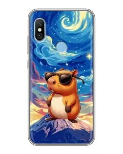 Чехол для Xiaomi Redmi 6 pro с картинкой «Капибара Ван Гога»
