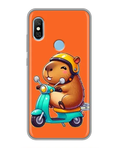 Чехол для Xiaomi Redmi 6 pro с картинкой «Капибара на скутере» Чехол для Xiaomi Redmi 6 pro с картинкой «Капибара на скутере»