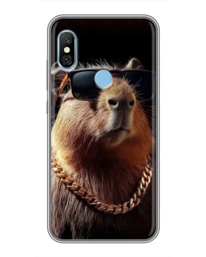 Чехол для Xiaomi Redmi 6 pro с картинкой «Капибара золотая цепь» Чехол для Xiaomi Redmi 6 pro с картинкой «Капибара золотая цепь»