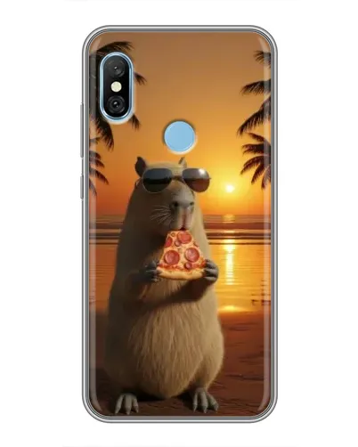 Чехол для Xiaomi Redmi 6 pro с картинкой «Капибара с пиццей» Чехол для Xiaomi Redmi 6 pro с картинкой «Капибара с пиццей»