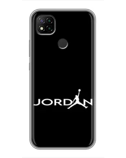 Чохол для Xiaomi Redmi 9c з картинкою «Jordan White Logo»