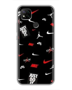 Чохол для Xiaomi Redmi 9c з картинкою «Nike Mix Pattern»