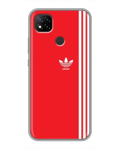 Чехол для Xiaomi Redmi 9c с картинкой «Красный минимализм Adidas»