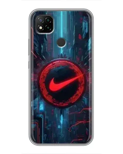 Чохол для Xiaomi Redmi 9c з картинкою «Техногенний стиль Nike»