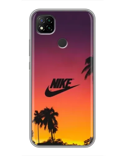 Чохол для Xiaomi Redmi 9c з картинкою «Nike на заході сонця»