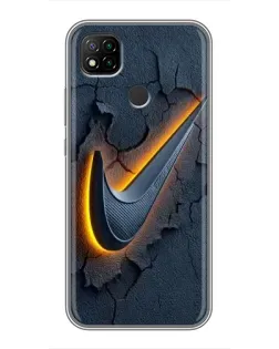 Чохол для Xiaomi Redmi 9c з картинкою «Об'ємний логотип Найк»