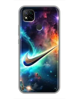 Чохол для Xiaomi Redmi 9c з картинкою «Космічний Nike Swoosh»