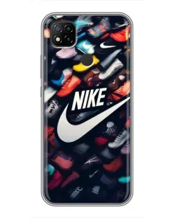 Чохол для Xiaomi Redmi 9c з картинкою «Колекція кросівок Nike»