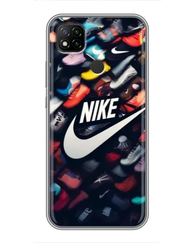 Чохол для Xiaomi Redmi 9c з картинкою «Колекція кросівок Nike»