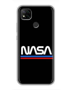 Чохол для Xiaomi Redmi 9c з картинкою «NASA — класика Red Blue»