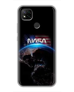 Чохол для Xiaomi Redmi 9c з картинкою «Земля з космосу NASA»