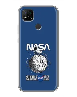 Чохол для Xiaomi Redmi 9c з картинкою «NASA — місячна місія»