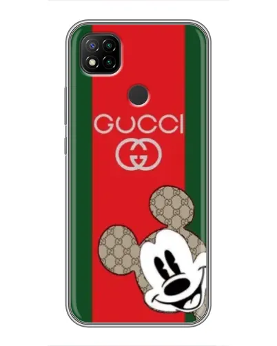 Чохол для Xiaomi Redmi 9c з картинкою «Gucci — смуги та Міккі»