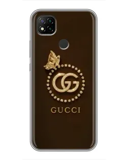 Чохол для Xiaomi Redmi 9c з картинкою «Gucci — золотий метелик»