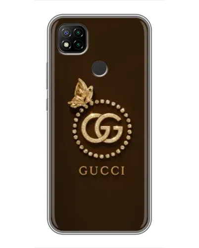 Чохол для Xiaomi Redmi 9c з картинкою «Gucci — золотий метелик»