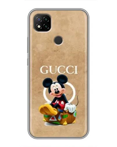 Чохол для Xiaomi Redmi 9c з картинкою «Міккі Маус Gucci — крафт»
