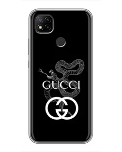 Чохол для Xiaomi Redmi 9c з картинкою «Gucci — срібна змія»