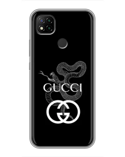 Чохол для Xiaomi Redmi 9c з картинкою «Gucci — срібна змія»