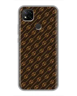 Чохол для Xiaomi Redmi 9c з картинкою «Gucci — золоті діагоналі»