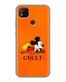 Чехол для Xiaomi Redmi 9c с картинкой «Микки Маус Gucci — оранж» Чехол для Xiaomi Redmi 9c с картинкой «Микки Маус Gucci — оранж»