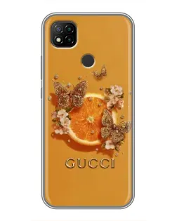 Чехол для Xiaomi Redmi 9c с картинкой «Gucci — золотые бабочки» Чехол для Xiaomi Redmi 9c с картинкой «Gucci — золотые бабочки»