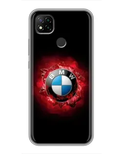 Чохол для Xiaomi Redmi 9c з картинкою «Логотип BMW — спалах»