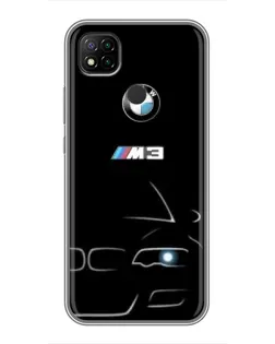 Чохол для Xiaomi Redmi 9c з картинкою «Мінімалістичний принт BMW M3»
