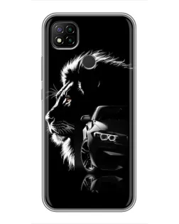 Чохол для Xiaomi Redmi 9c з картинкою «BMW та лев»
