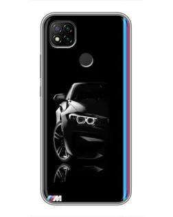 Чохол для Xiaomi Redmi 9c з картинкою «Силует BMW в темряві»