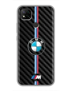 Чохол для Xiaomi Redmi 9c з картинкою «Емблема BMW та карбон»