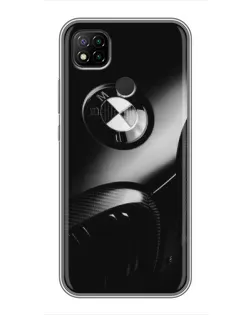 Чохол для Xiaomi Redmi 9c з картинкою «Емблема BMW — макро»