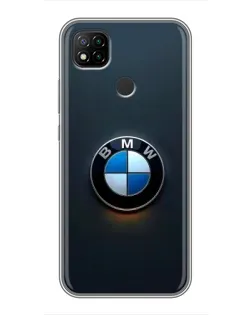 Чохол для Xiaomi Redmi 9c з картинкою «Логотип BMW — мінімалізм»