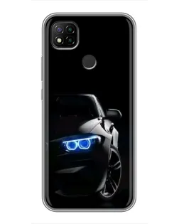 Чехол для Xiaomi Redmi 9c с картинкой «BMW — ночной взгляд»