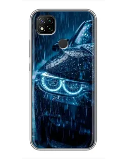 Чехол для Xiaomi Redmi 9c с картинкой «BMW под дождем»