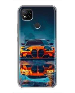 Чехол для Xiaomi Redmi 9c с картинкой «BMW — золотая эмблема»