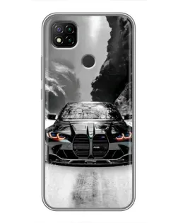 Чехол для Xiaomi Redmi 9c с картинкой «BMW — акварельный дрифт»