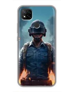Чохол для Xiaomi Redmi 9c з картинкою «PUBG — реалістичний герой»