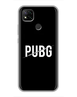 Чохол для Xiaomi Redmi 9c з картинкою «PUBG — білий логотип»
