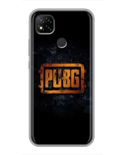 Чохол для Xiaomi Redmi 9c з картинкою «PUBG — золотий логотип»