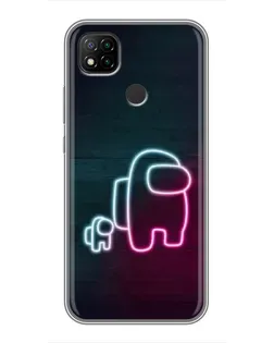 Чохол для Xiaomi Redmi 9c з картинкою «Among Us неон-арт»
