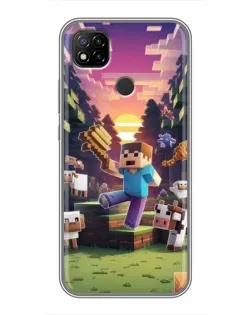 Чохол для Xiaomi Redmi 9c з картинкою «Стів на фермі» Чохол для Xiaomi Redmi 9c з картинкою «Стів на фермі»