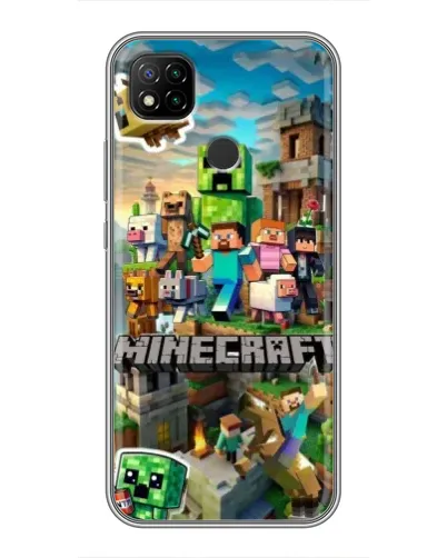 Чохол для Xiaomi Redmi 9c з картинкою «Замок Minecraft»