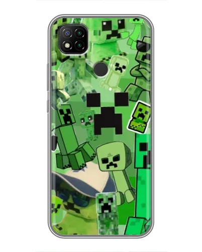 Чохол для Xiaomi Redmi 9c з картинкою «Кріпери Minecraft»