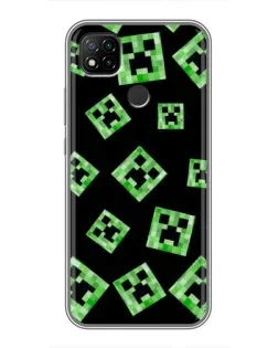 Чохол для Xiaomi Redmi 9c з картинкою «Паттерн з кріперами»