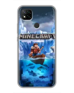 Чохол для Xiaomi Redmi 9c з картинкою «Minecraft льодянийсвіт»